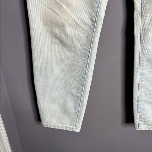 Artisan NY Blue and White Striped Straight Leg Jeans Embroidered Detail Size 6 - Picture 3 of 7